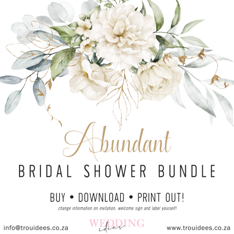 Abundant Bridal Shower Stationery